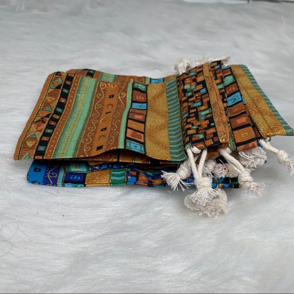 10 Aztec Print Cotton Jewelry/Gift Pouches: 4x5.5 - Picture 12 of 14